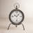 Modern & Contemporary Analog Metal Mechanical Tabletop Clock in Black