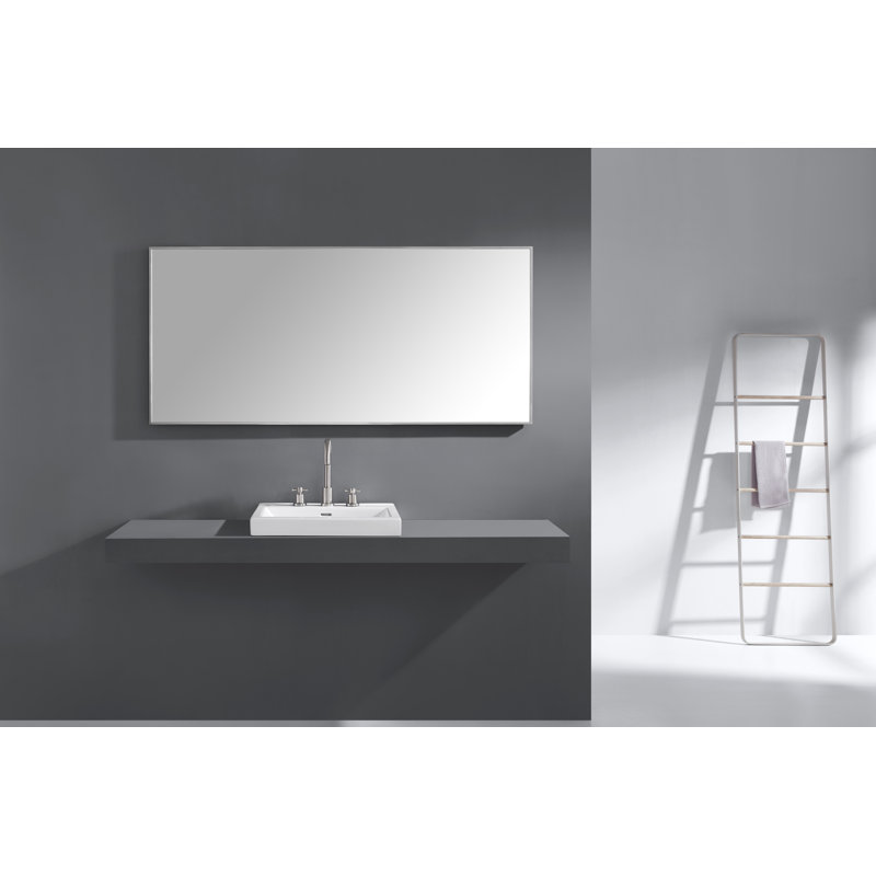 Miroir de salle de bain biseauté Sonoma, 27,6 po x 59,1 po, Blanc