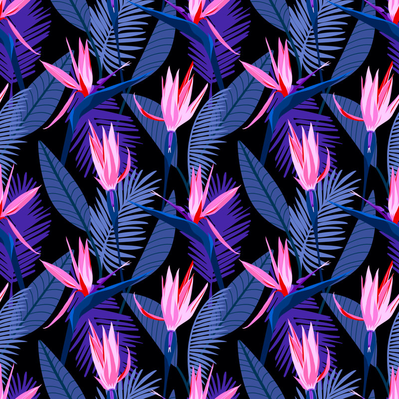 Tropical Floral - Wrapped Canvas Print, 91cm H x 91cm W