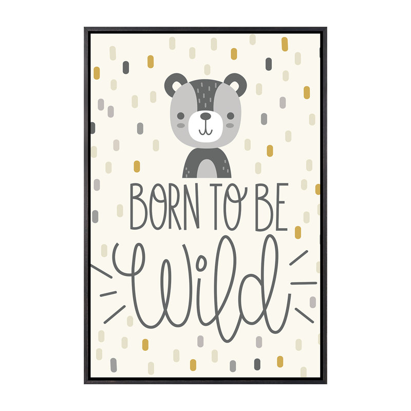«Cute and Wild III», art encadré, H 40 po x l 26 po x P 1,5 po, Toile avec cadre noir patiné