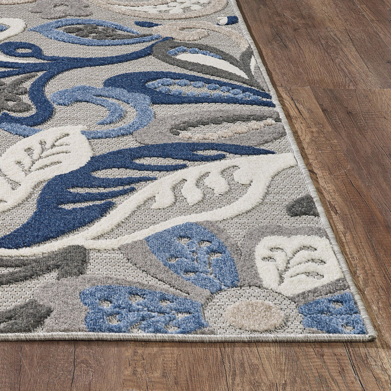 Tapis jacobien bleu et gris, Rectangle 8 pi x 10 pi