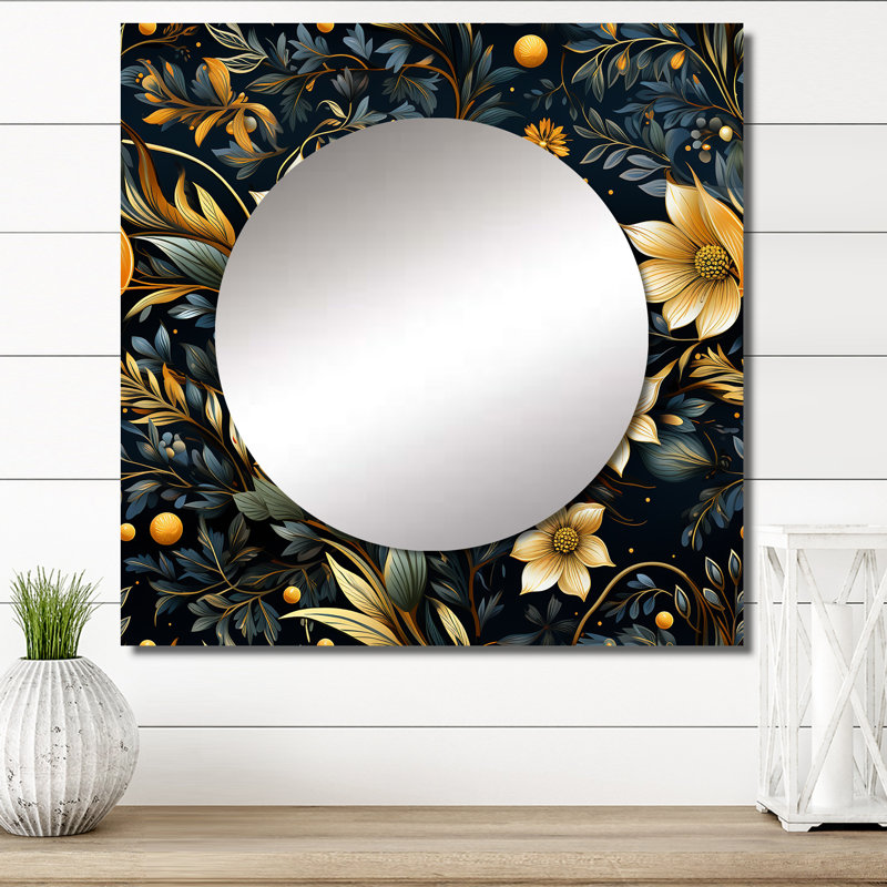 Motif bohémien éclectique de style bohémien et éclectique bleu à motif céleste bleu III, 23 po x 23 po