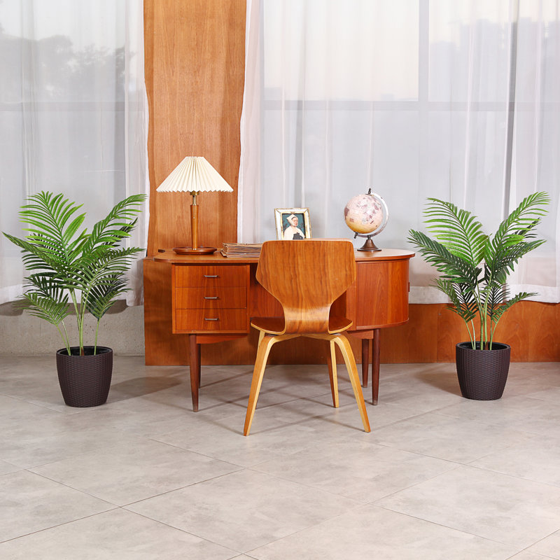 Adcock 2 - Piece Artificial Palm Tree in Pot Set, Faux Plant, 43.3" H x 30" W x 30" D