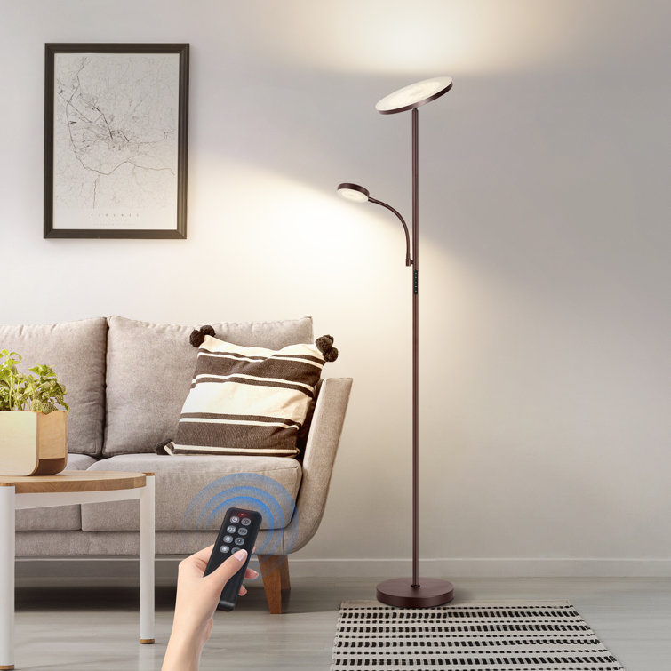 Jernell 70" LED Torchiere & Reading Floor Lamp with Touch Control and Remote