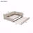 Queen Upholstered Platform Bed Frame, USB, Twin Trundle-2060617772