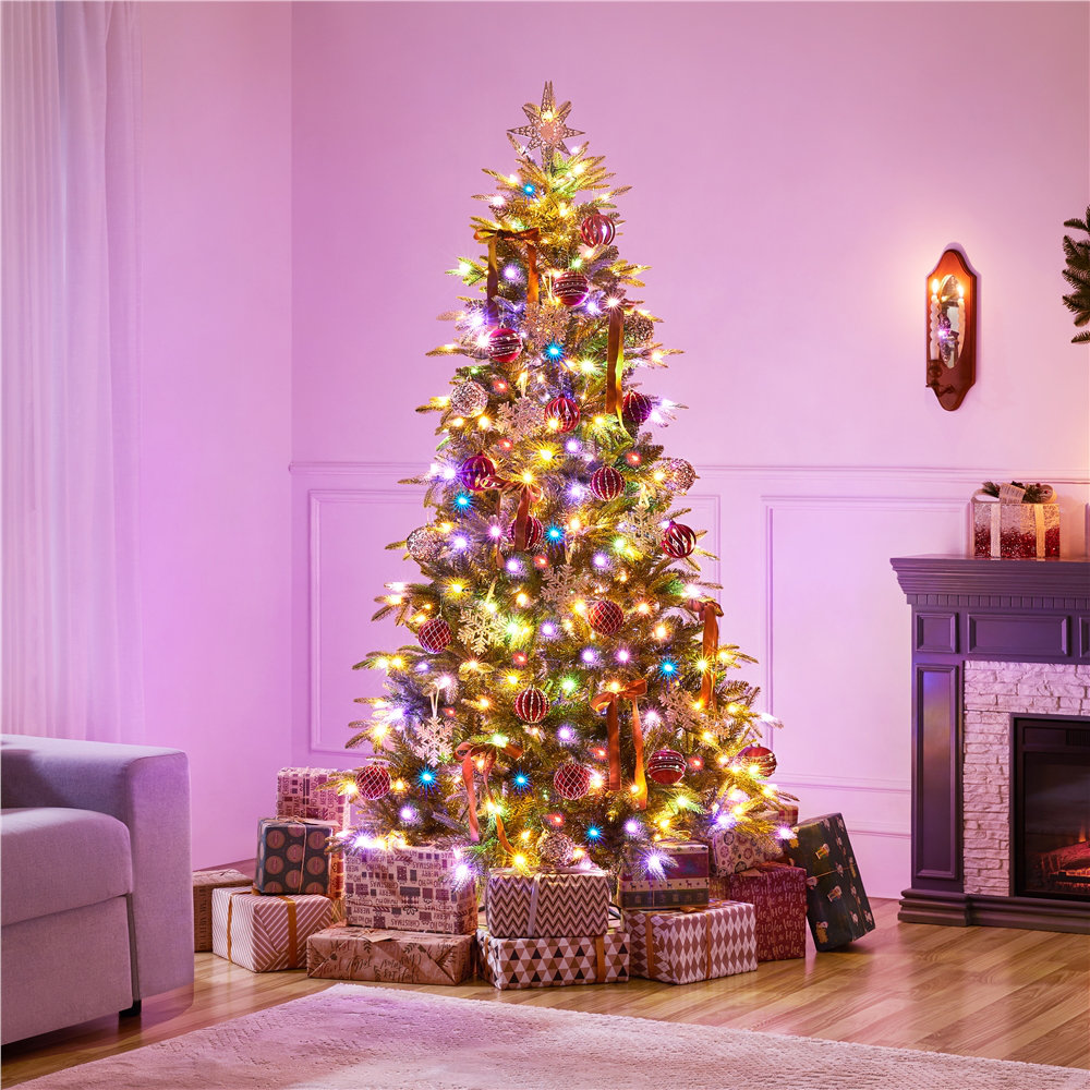 Pre-Lit Spruce Christmas Tree, 6'