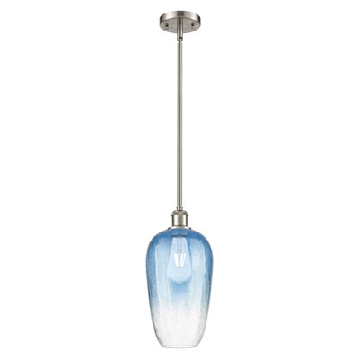 Mini luminaire suspendu à tige 1 lumière 7 "Ballston - flûte Brookhaven