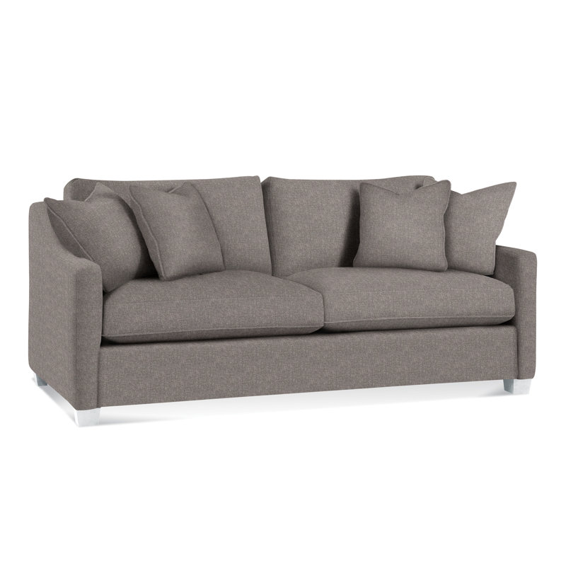 Oliver Sofa, Frost White , Brown Geometric, 0456-33