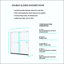 Porte de douche coulissante double sans cadre 55 - 59 x 72 - Or brossé, verre 8 mm