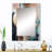 Soft Colors Shapes And Lines Marble V - Modern Rectangular Wall Mirror-1452151512