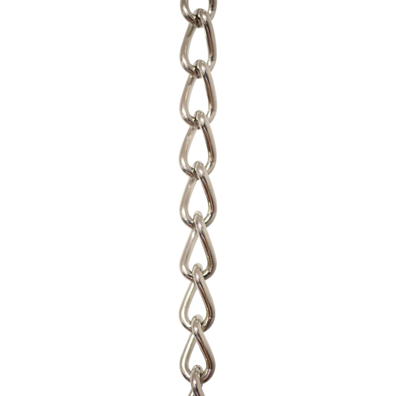 Petite chaîne d'horloge torsadée, Nickel poli