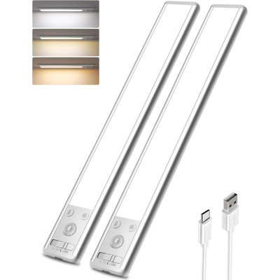 2 Packs 7.87" Under Cabinet LED Light Wireless Motion Sensor