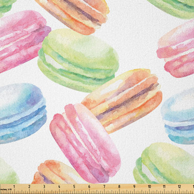 Fabric by the meter, Flyaway Macaron design, multi -colored, 1 meter