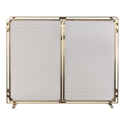 Modern Ember Aalto Mesh Fireplace Screen | Functional Doors | Heavy-Duty Steel Frame