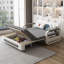 Double Sofa Bed in Grey with Integrated Storage, Space Saving Settee for Guest Rooms Fast Dispatch From UK Warehouse – Dispatched Within 2 Days-1230238701