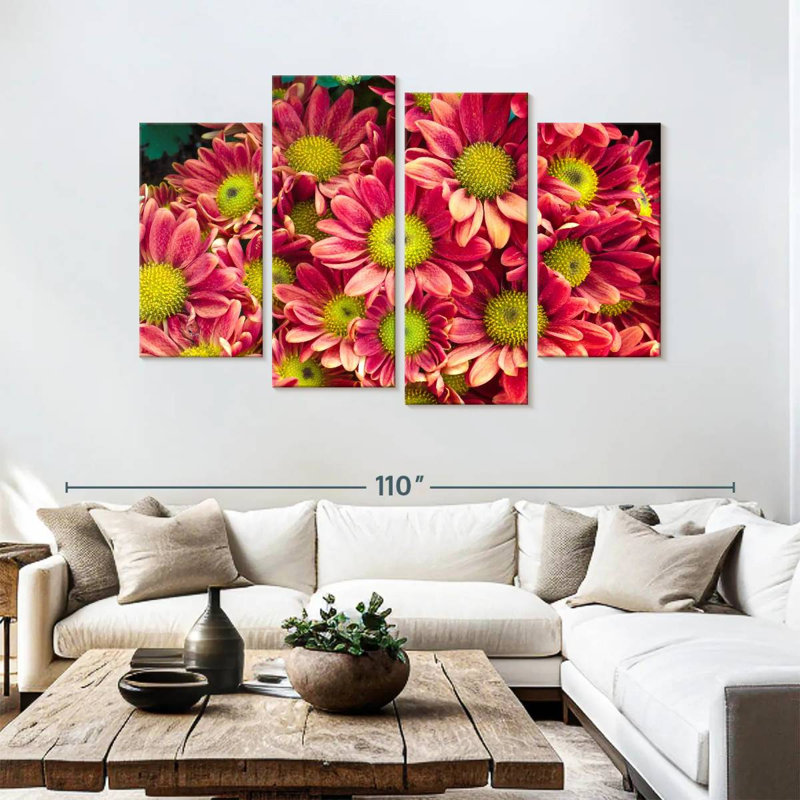 Chrysanthèmes Harnek Daisy, H 54 po x l 84 po
