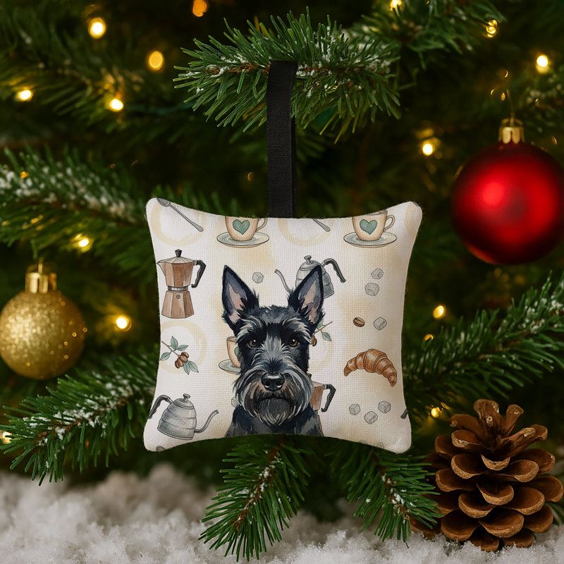 Ornement carré en tissu Scottish Terrier, Terrier écossais