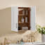 Armoire suspendue en bois avec portes et tablettes pour le rangement-1986101351
