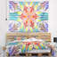 Tapisserie multicolore avec cercles et vagues abstraits-28495247