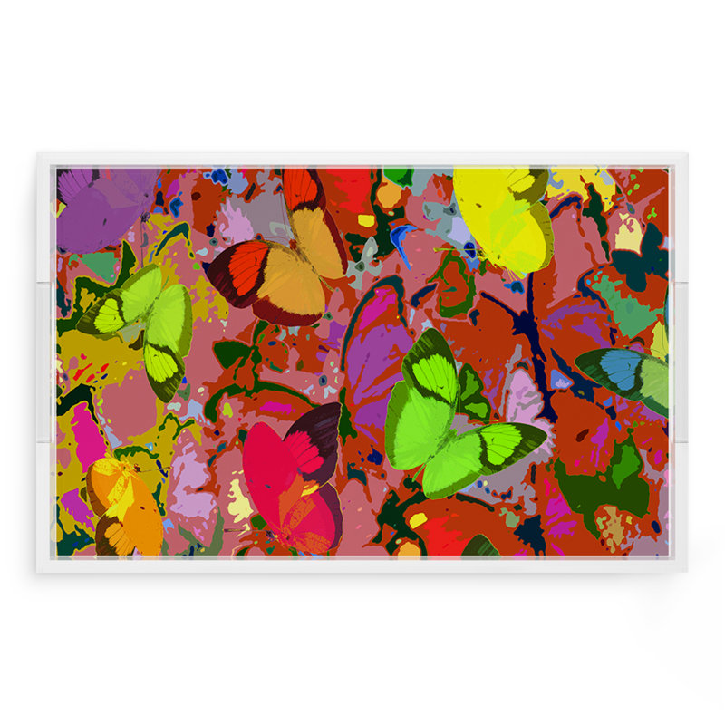 Mariposa Acrylic Rectangle Decorative Tray, Pop, 22.5"W x 14.5"D x 2"H