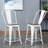 Modern Silver 24" Counter Stool with Elm Wood Seat for Comfort-637441790-644447179