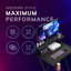 Gaming Desk With Monitor Stand Carbon Fibre Top Black With Cup Holder, Headphone Hook-878867461
