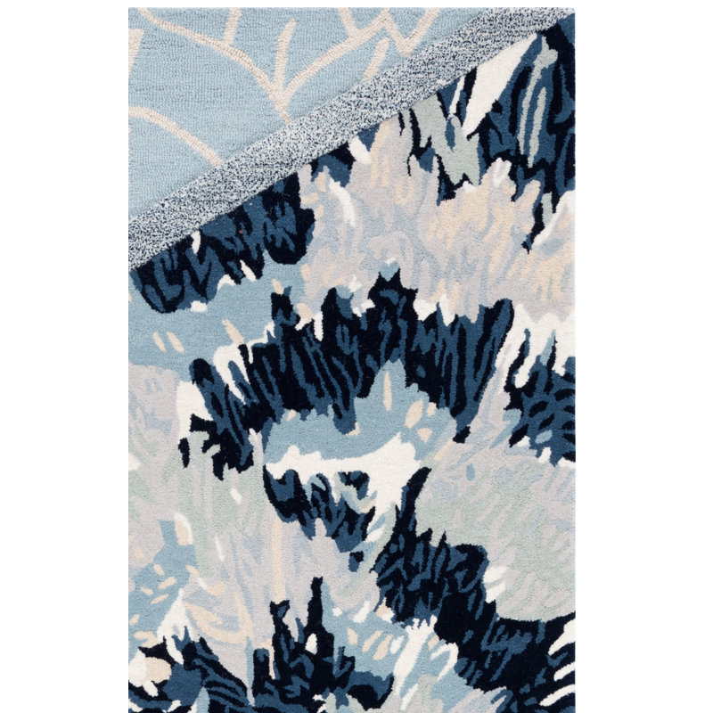 Fifth Avenue Hand Tufted New Zealand Wool Floral Rug, Runner 2'3" x 8'