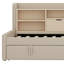 Lit de jour rembourré avec lit gigogne, tablettes de rangement, port USB et prise de courant-114217354