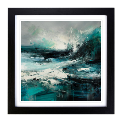 Ocean Gestural Art No.5 - Framed Print