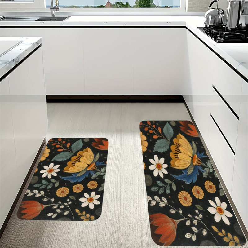 Ensemble de 2 tapis de cuisine Vintage