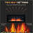 Electric Wall-Mounted Fireplace 41.3" 1500W with Flame Effect, 7 Color Lights | Black | Metal-1762389187