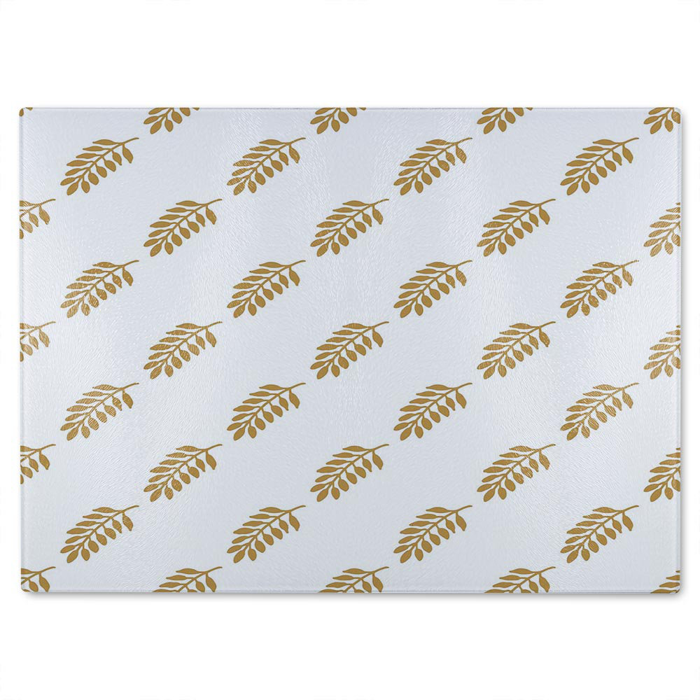 Leaf Pattern Glass Chopping Board
