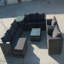 65cm Wide U-Shaped Wicker Patio Sectional Set