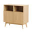 80cm RectangularSideboard, Modern Ribbed Storage Cabinet-1353864433