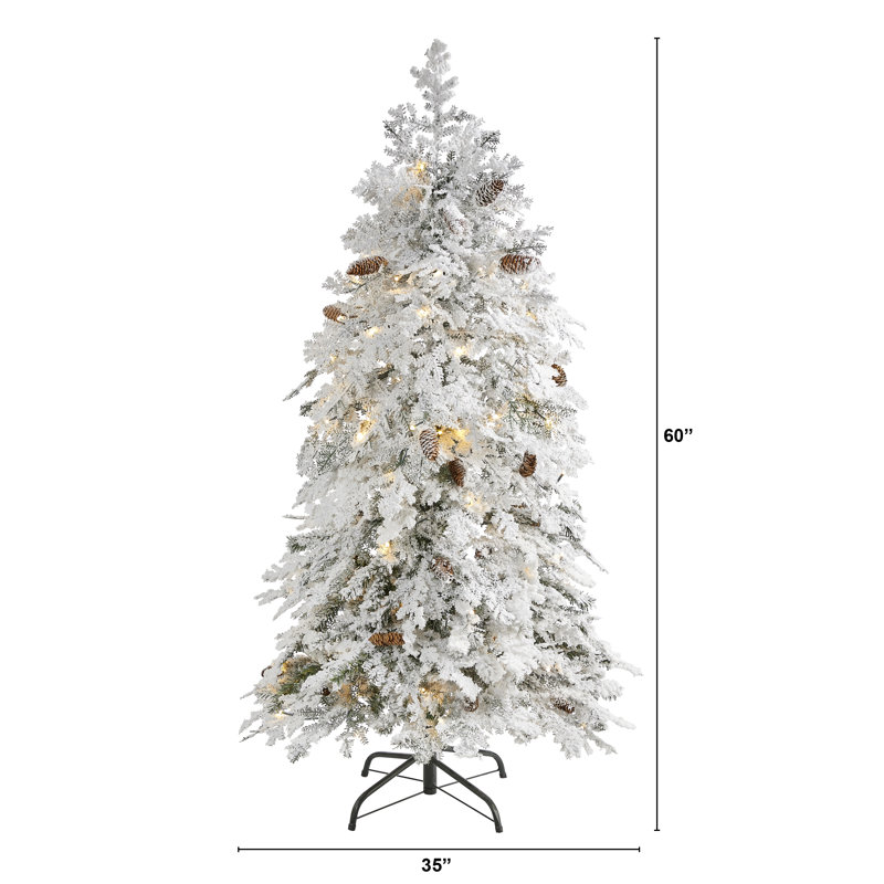 Lighted Artificial Christmas Tree, 5' H