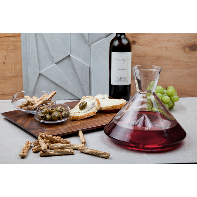 Monti Crystal Lead Free Crystal Wine Decanter, 7" H x 8" W x 8" D