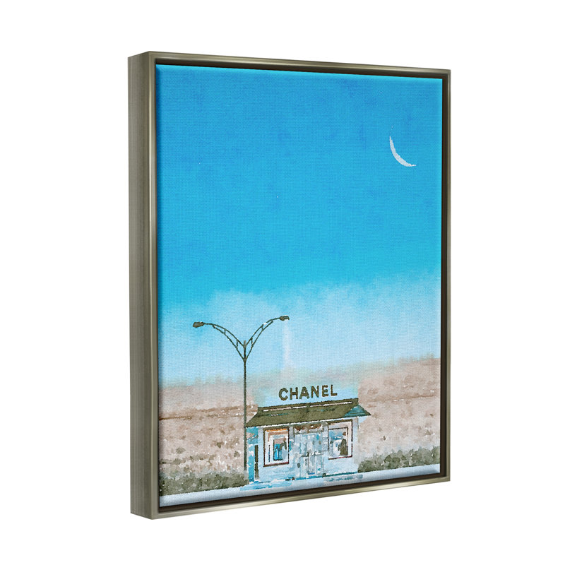 Vitrine Glam Brand Store par Kim Curationa - Peinture, H 31 po x l 25 po x P 1,7 po, Cadre flottant gris lustré