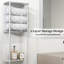 Porte-serviettes mural à 3 niveaux avec tablette et barre à serviettes - Organisateur de rangement de salle de bain peu encombrant-114729998