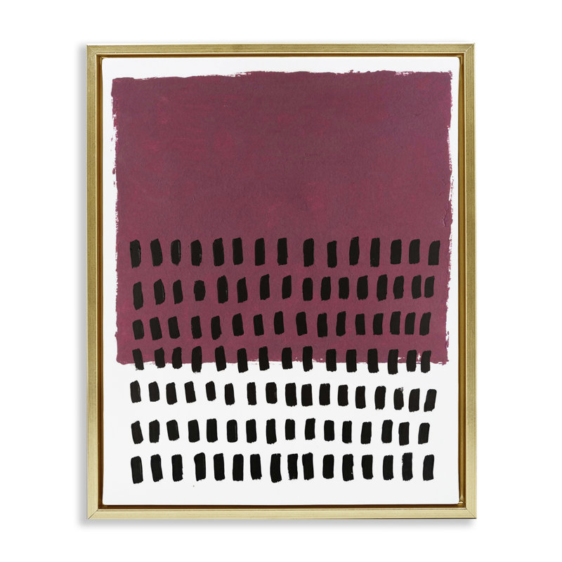  Art mural sur toile flottant à pois rouges par Michael Willett, H 21 po x l 17 po, Cadre flottant métallique doré
