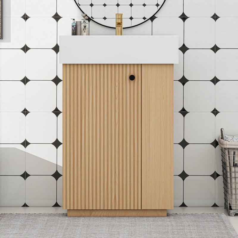 Meuble-lavabo 21,6 po avec lavabo en céramique