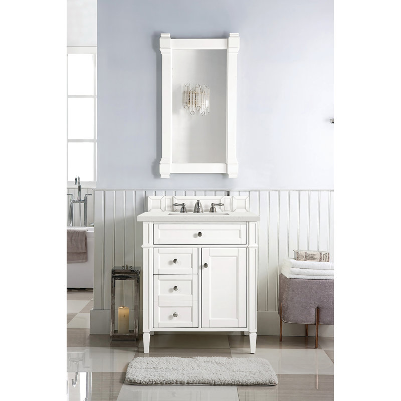 Brittany 30'' W Single Vanity, Lime Delight, Bright White, 8" Widespread