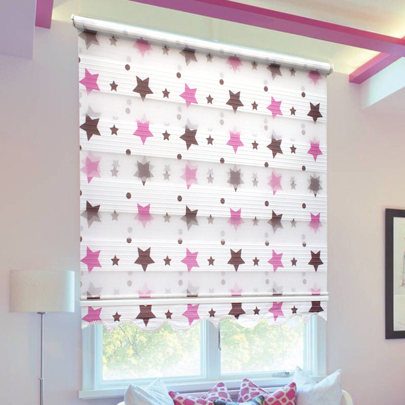 Store à enroulement semi-transparent jour et nuit, Rose, L 59 po x L 102 po