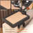 Bamboo Couch Arm Tray With Adjustable Tabletop,Foldable Couch Arm Rest Table For Couch,Non-Slip Couch Arm Table Clip Fits Couch Pillow,Suitable Couch Tray For Snacks,Black