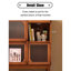 Brun massif + bois manufacturé + vitrines