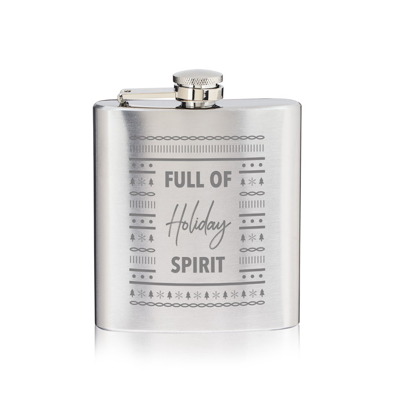 Fiole remplie d'esprit en acier inoxydable 6 oz Trueflask