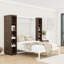 Grand lit escamotable avec armoires de rangement-1314557567