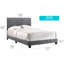 Lit double transitionnel gris avec rangement