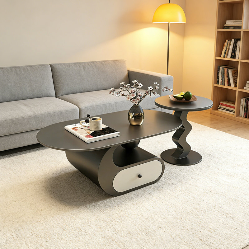 Sevine, H 15,74 po x L 39,37 po x l 21,65 po, Noir
