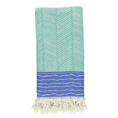 Blue Wharf Stripe Turkish Cotton Towel