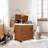 Modern Wicker Rolling Laundry Hamper with Handles-100969976